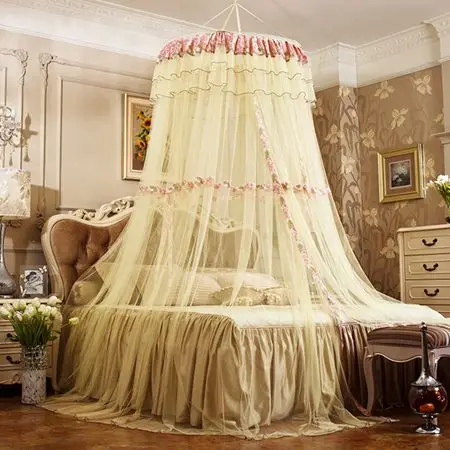 Palace Mosquito Net Москитная сетка-балдахин Романтический висячий купол Принцесса студентов насекомое навес балдахин кружевные занавески для постельных принадлежностей круглые москитные сетки - Цвет: Palace Mosquito Net