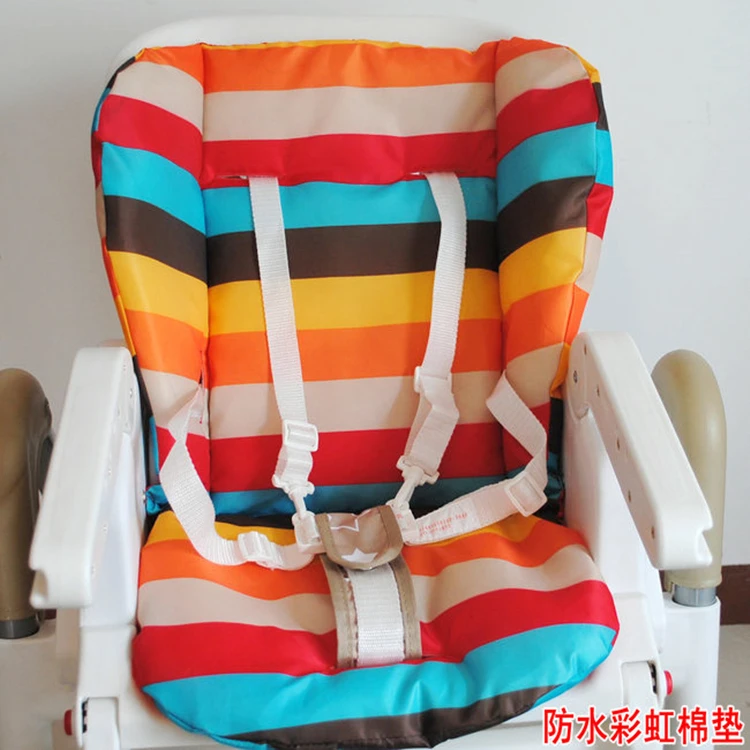 Waterproof Rainbow Baby Stroller Seat Cushion Soft Pushchair Highchair Pram Car Seat Cushion Mattress Baby Dining Chair Seat Pad baby stroller handle cover