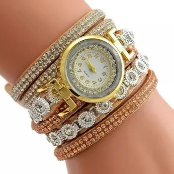 

2 layers Bracelet Watch for women girls lady's Korean Velvet Watch Bracelet