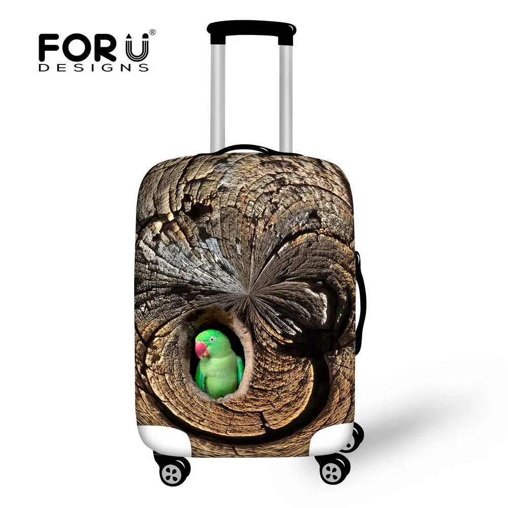 Милый толстый чемодан на колесиках попугай птица сова принт чемодан на колёсиках чехол для 18-30 дюймов чемодан защитный чехол - Цвет: C0921S