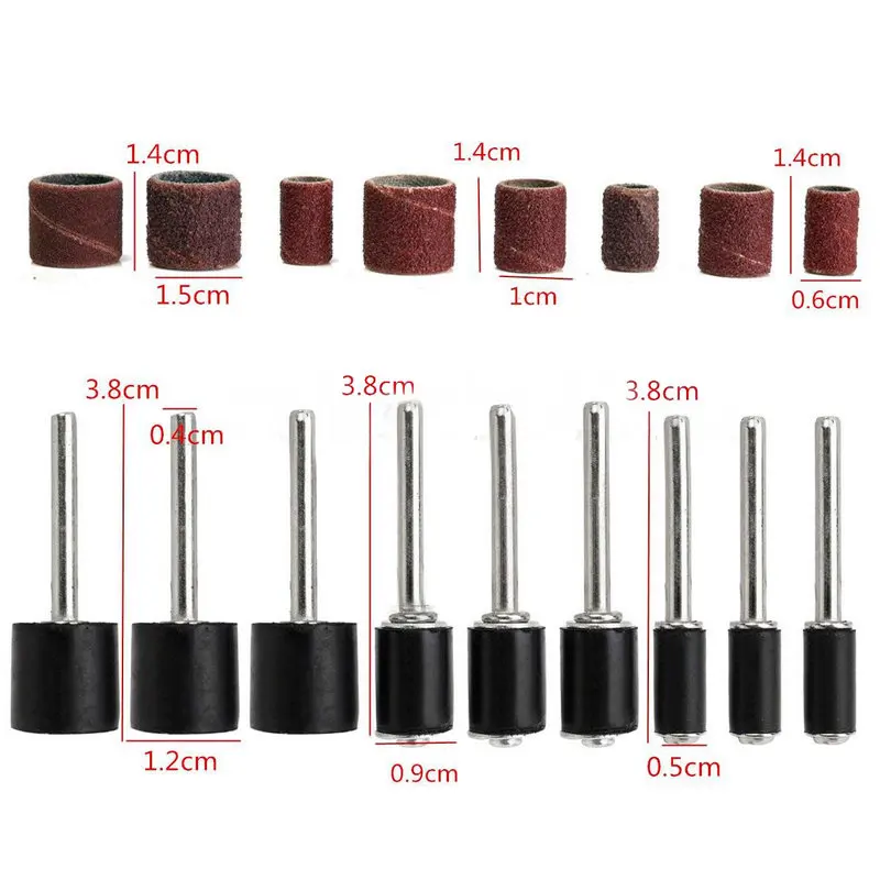 338pcs Drum Sanding Kit Sanding Bands Drums 1/2    1/4    3/8  Chuck Drill Sander Tool Set for Abrasive Rotary Tool
