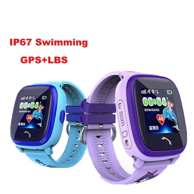 

IP67 Waterproof 2018 New GPS Baby Watch Phone DF25 SOS Call Location Kids Smart Watch Clock Anti-Lost Monitor Pk Q50 Q90 Q100