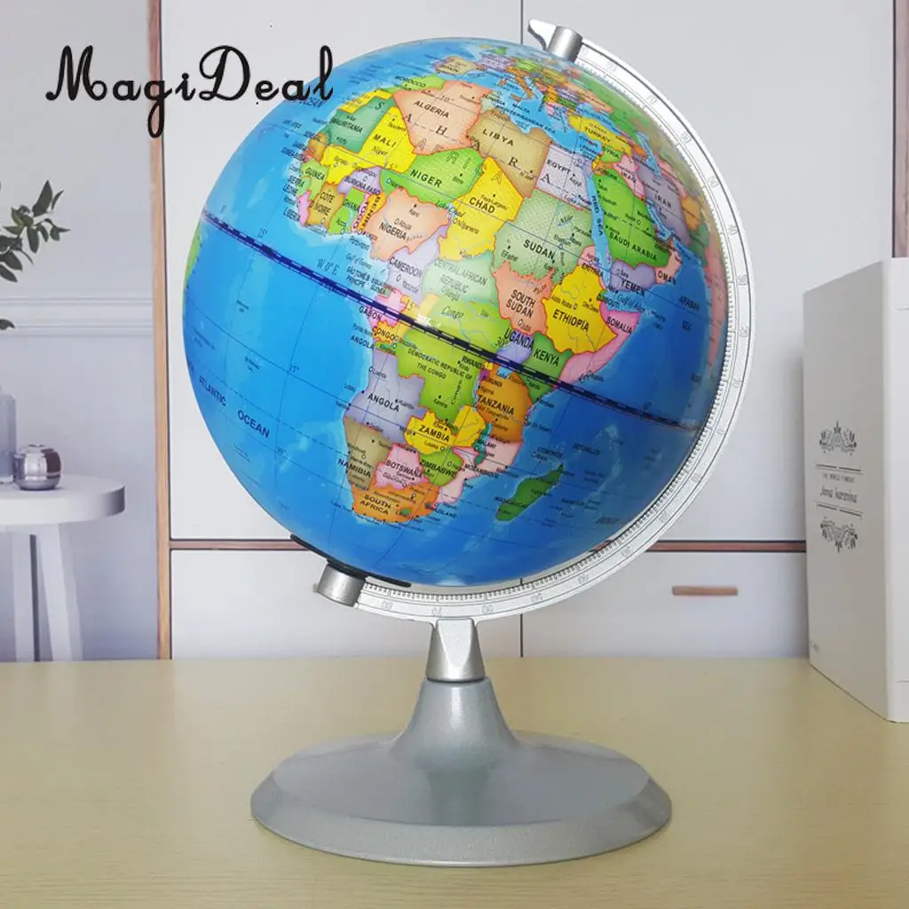 MagiDeal 20cm Day View World Globe and Night View Illuminated Constellation Map Globe for Home Table Desk Decoration Ornaments
