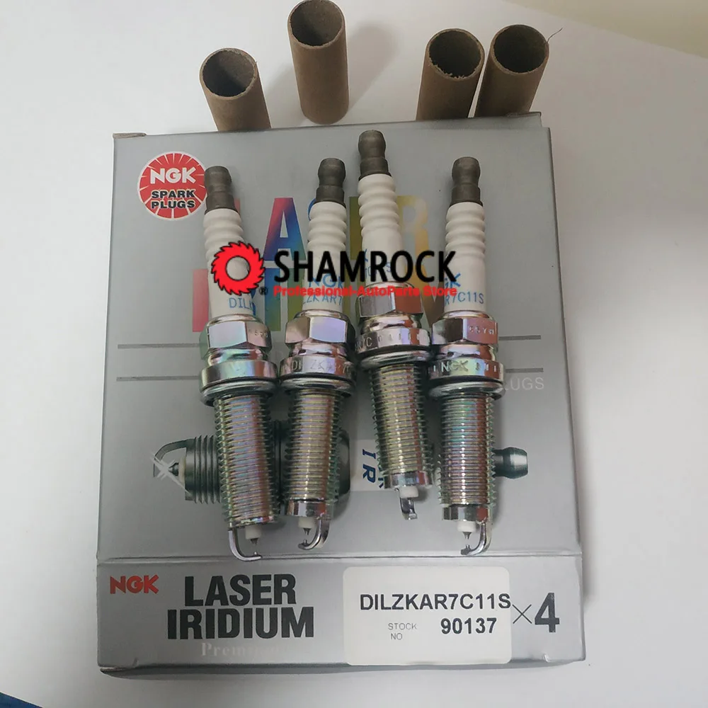

original NGK Laser Dual Iridium Spark Plugs NGK DILZKAR7C11S 90137 fits for 2006-2019 Hhonda Fit 4-Door 1.5L 4PCS high quality