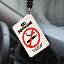Не питьевой курить OVERSPEED Предупреждение ющий знак автомобиля модная подвеска автомобиль-Стайлинг JDM внутреннее зеркало заднего вида Бисер для вышивания Шарм