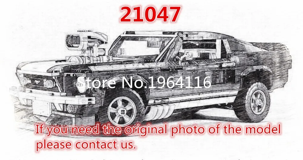 Новинка 21047, серия Creator, Модель Ford Mustang, набор строительных блоков, совместимая 10265, Классическая техника, игрушки для стайлинга автомобилей