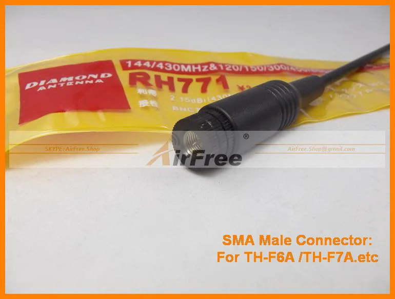 

Diamond RH-771 SMA MALE Dual band Antenna for VX-7R VX-8GR VX-8DR PX-2R PX-A6 TH-2R TH-UV3R LT-6100 PLUS UV-3R PX-358 NF-669