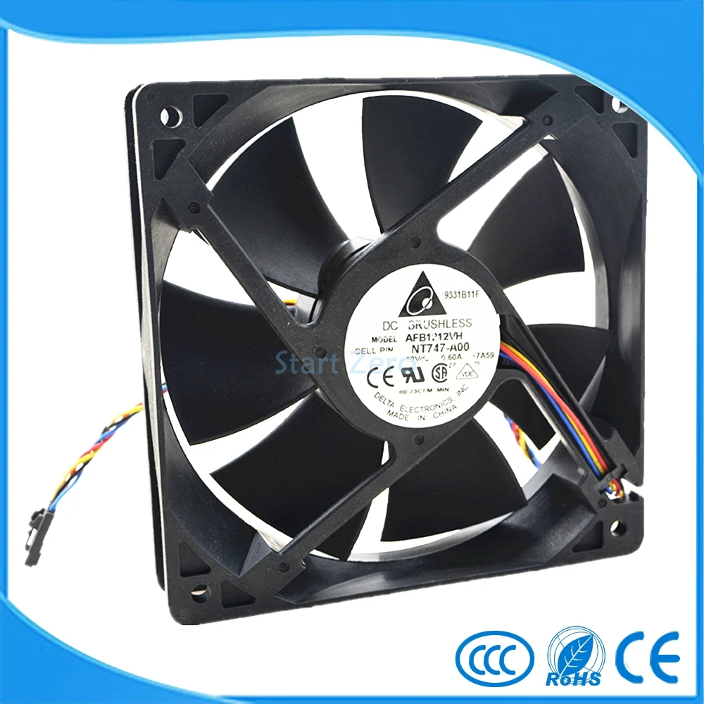 Вентилятор охлаждения Delta AFB1212VH PWM 12025 12В 0.60A 12 см 4PIN 120*120*25 мм | Инструменты