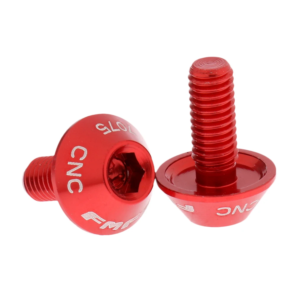 CNC Anodize Bike Water Bottle Cage Aluminium Alloy M5 x 12mm Hexagon Head Bolts Red