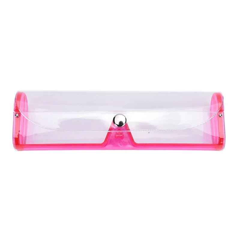 Очки Чехол очки из пвх коробка прозрачные очки для чтения чехол футляр для очков из пластика для близоруких линз 6 цветов разноцветный