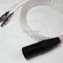 2,5 м 8 футов ручной работы 8-ядерный плоский оплетка OCC посеребренный баланс кабель для наушников обновленный кабель для SENNHEISER HD800