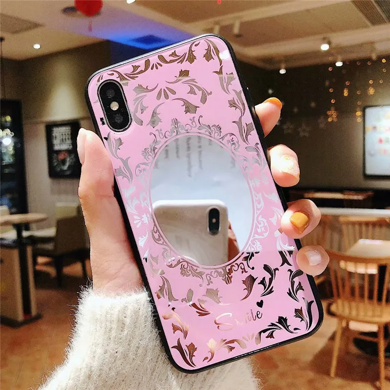 Модные милые блестящие Украшенные mi rror чехол для телефона Xiaomi 8 8se lite A1 A2 покрытие