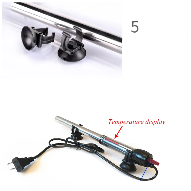 Погружной аквариумный нагреватель с термометром для контроля температуры воды для аквариума, нагревательный стержень Регулируемый 16-32deg Цельсия