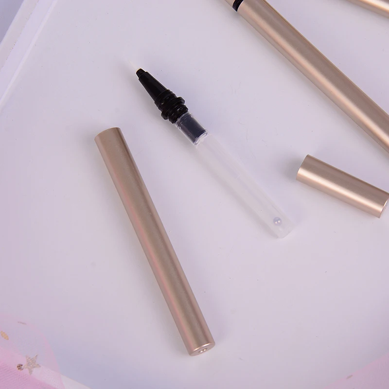 

2019 New Tube Empty Eyeliner Transparent Suqare Cosmetic Container Liquid Eyeliner Bottle With Brush Cap