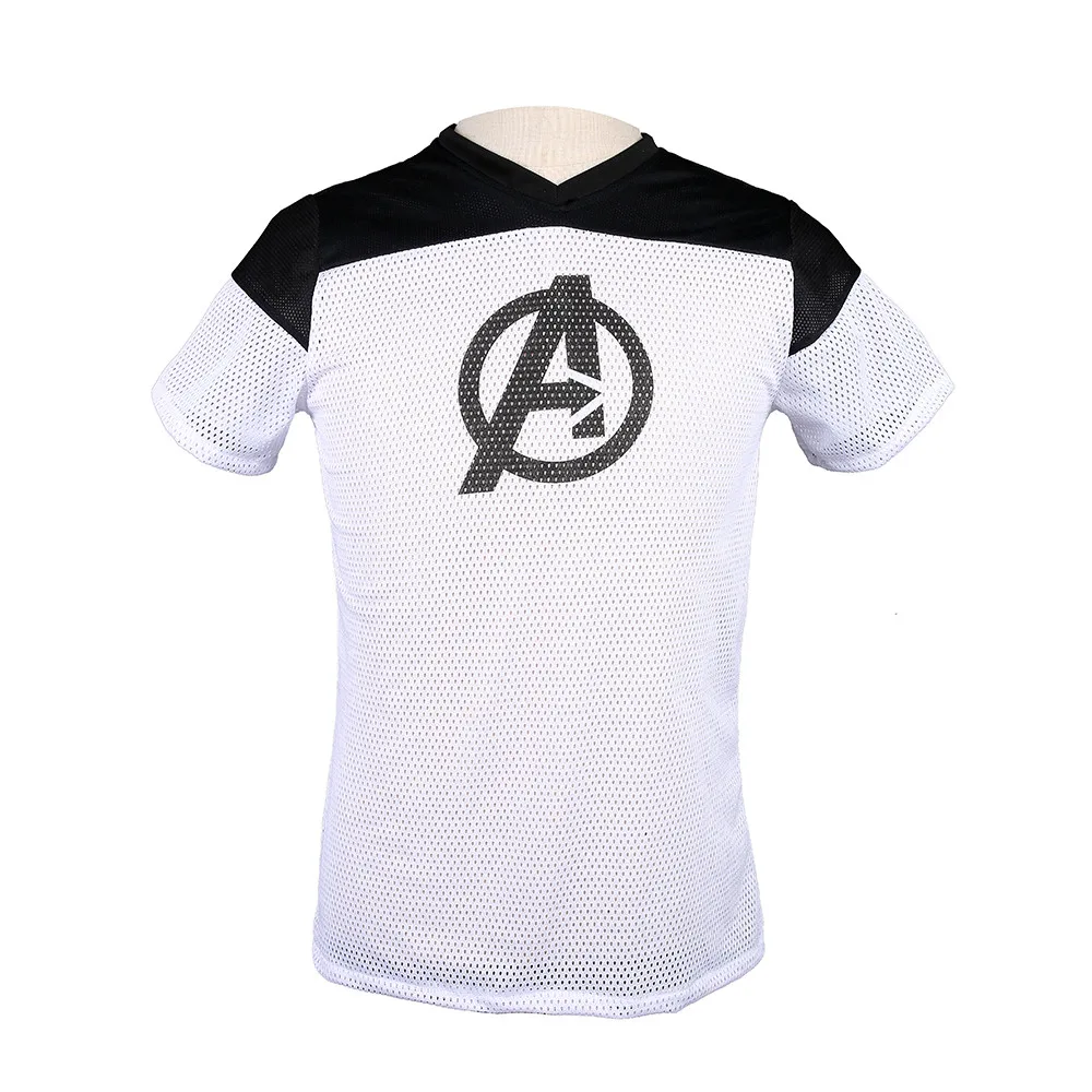 Avengers Endgame Quantum Realm T-Shirt Deadpool Superhero Print TShirt Advanced Tech Tee White Slim Mens Short Sleeve Deadpool