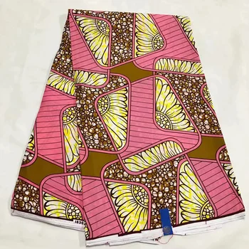 

High Quality African Fabric Real Wax Print Ankara Dress Styles 6 yard African Wax Fabric for dress LSW-15