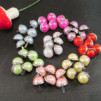 

wholesale DIY multicolor 6mm Scrapbooking pearl Brads (100pcs/Lot)