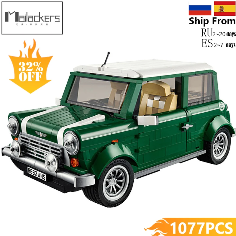 

Mailacekers Block 1108Pcs Technic Toys The MINI Cooper Car Modle Compatible With Legoing Technics Cars Building Blocks Toys Gift