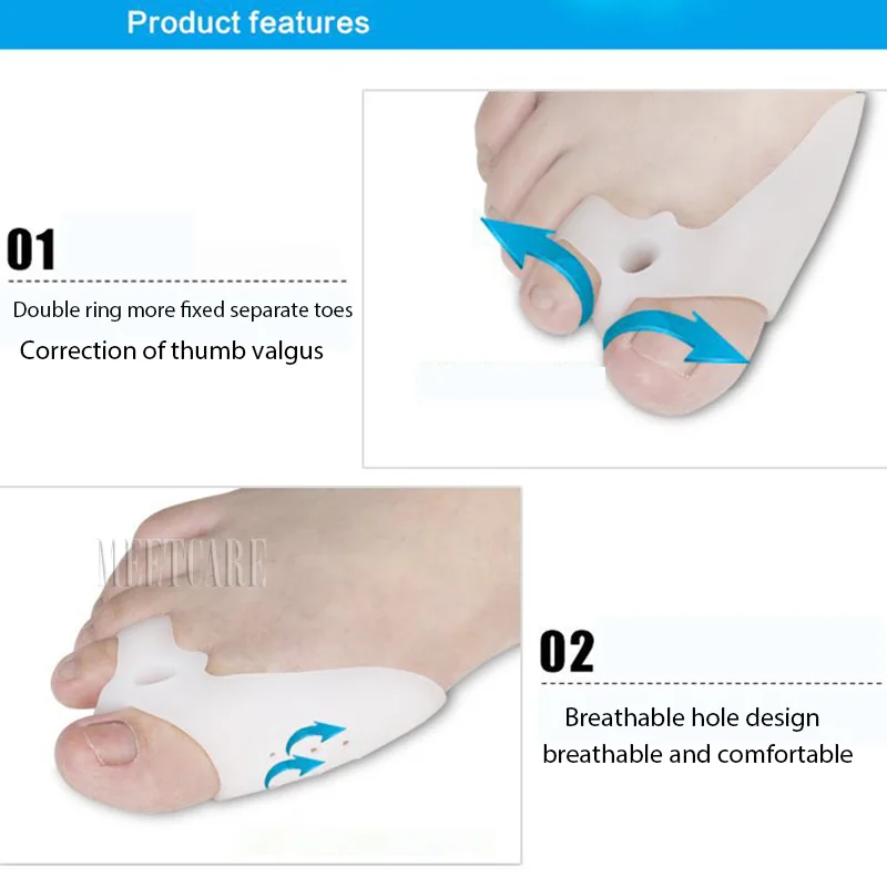 Foot-Care-For-Toe-Separator-Silicone-Gel-Insoles-Bunion-Corrector-Cellular-Breathable-Shoes-Inserts-Thumb-Valgus