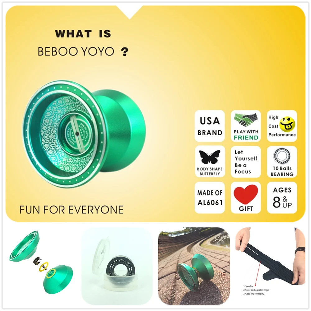 Professional Aluminum Alloy YOYO High Precision KK Bearing Classic Toys