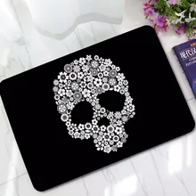 Cammitever 40*60 см Череп Коврики для ванной Противоскользящие коврики коралловый флис воды Ковры для Ванная комната Спальня коврик