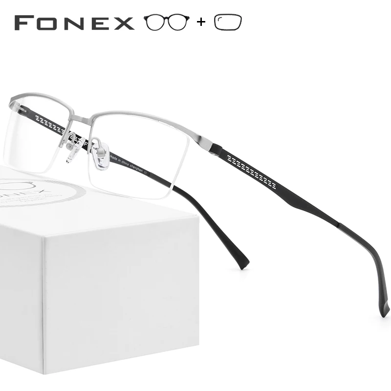 

Alloy Optical Prescription Glasses Frame Men Ultralight Square Myopia Eyeglasses Frames 2019 Male Metal Half Korea Eyewear 9286