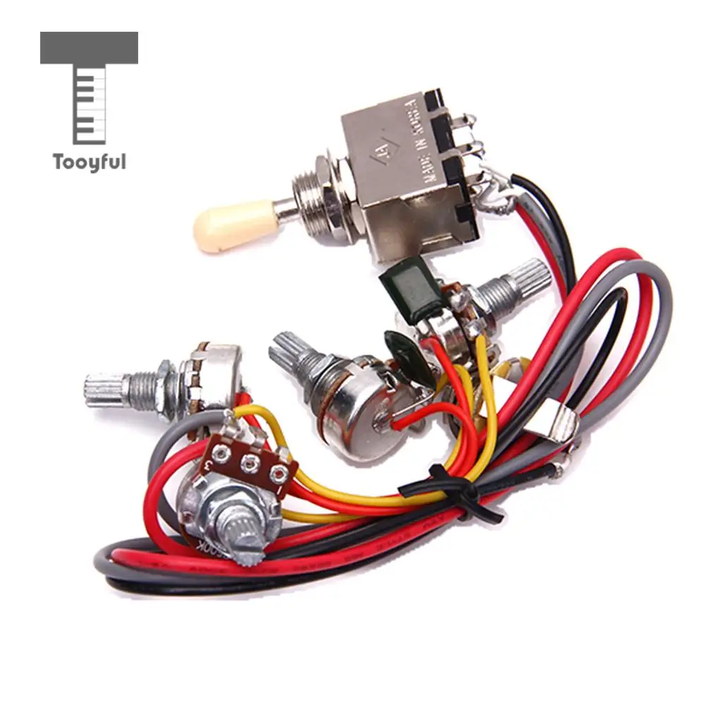 Sealed Guitar Humbucker Pickup Set+Circuit Wiring 2V/2T/1J for LP Electric Guitar