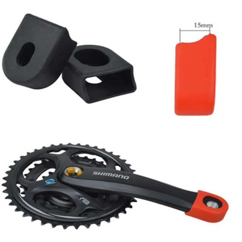 

2 PCS Mountain Bike Silica Gel Protector Case MTB Bicycle Crank Protective Cover Cap Durable Bike Accessories