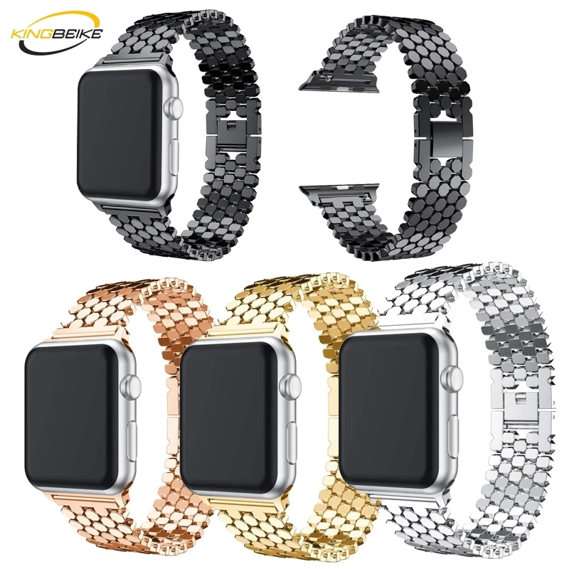 

Stainless Steel Watchband for Apple Watch Series 1/2/3/4 38mm 42mm Band iWatch 40mm/44mm Metal Belt Wristwatch Bracelet strap