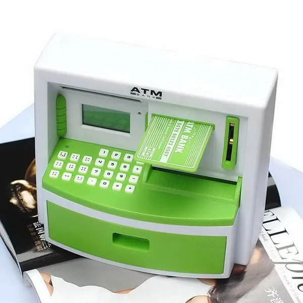 Mini Atm Bank Toy Digital Cash Coin Storage Save Money Box Atm Bank Machine Money Saving Piggy Bank Kids Gift - Money Boxes - AliExpress