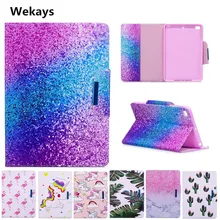 Wekays Case for Apple IPad Mini 1 2 3 Cute Cartoon Flamingo Unicorn PU Flip Leather Cover Case For iPad Mini 2 Mini 3 model Capa