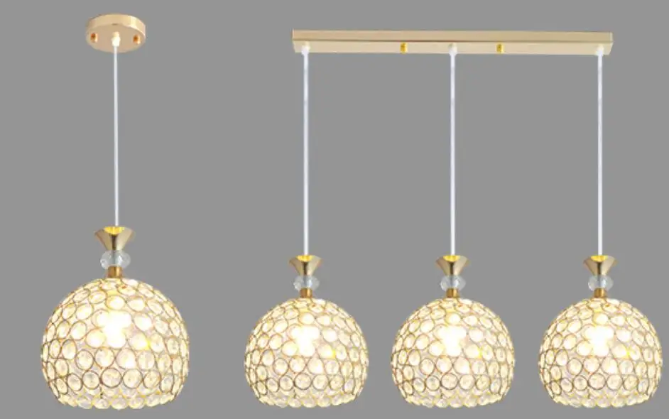 LED corridor hallway balcony Modern minimalist crystal pendant light dining room lamp three head single head SJ33 LED corridor hallway balcony Modern minimalist crystal pendant light dining room lamp three head single head SJ33