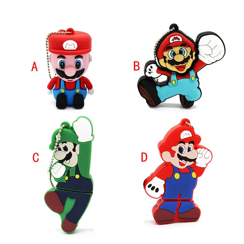 

TEXT ME Cartoon 64GB cute Super Mary USB Flash Drive 4GB 8GB 16GB 32GB Pendrive USB 2.0 Usb stick