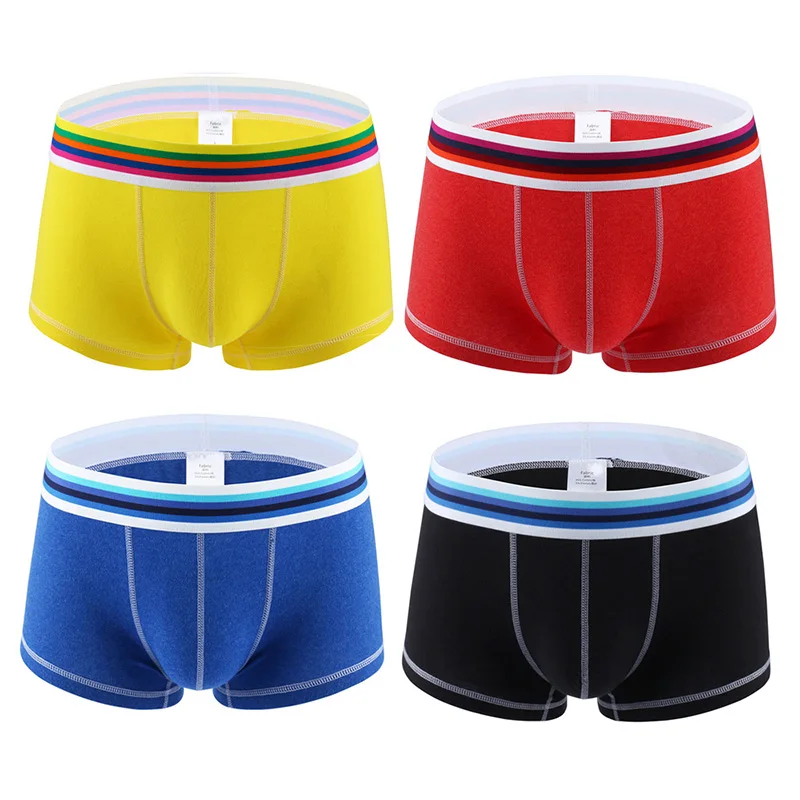 NXY Men's 4 Pack Cotton Classic Boxer Comfort Panties for Men Nightwear