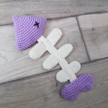 

armigurumi crochet rattle toys cat-fish model number 51759