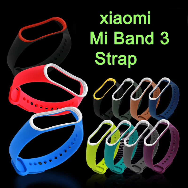 Mi band 3 умный браслет красочные ремень ремешок для запястья браслеты mi Band Xiaomi