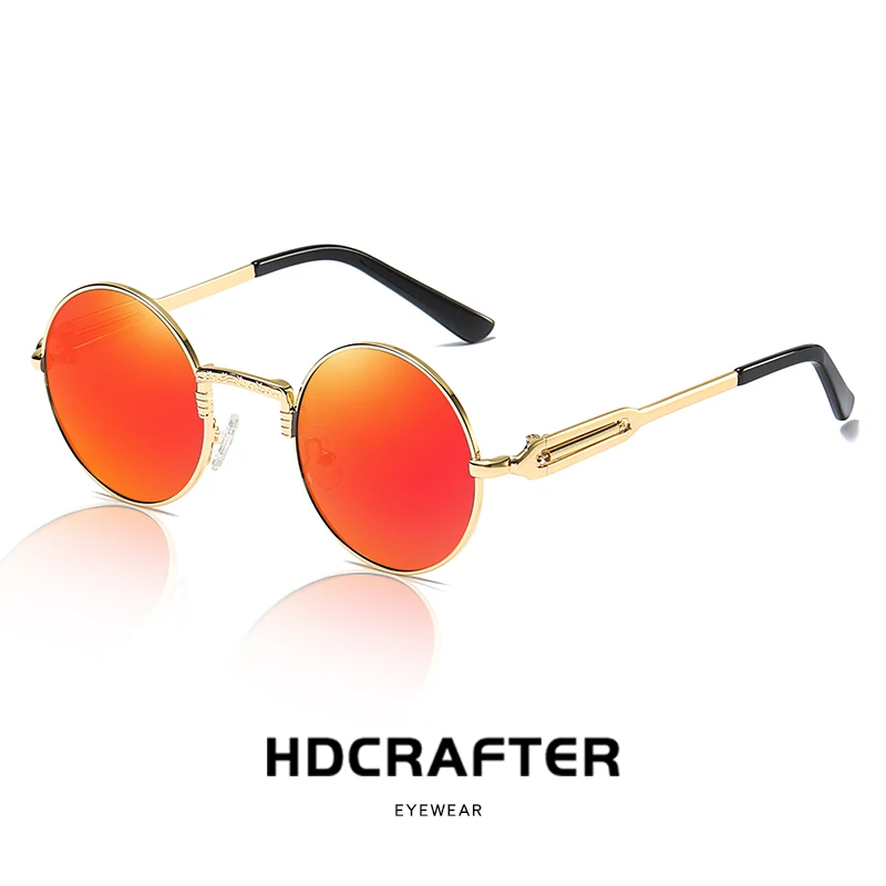 

Brand Designer Classic Polarized Round Sunglasses Men Small Vintage Retro John Lennon Glasses Women Driving Metal Eyewear