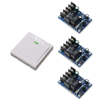 

DC 12-48V Wireless Remote Control Switch 1CH Relay Receiver Wall Panel Transmitter Hall Bedroom Ceiling Lights Lamp Switch