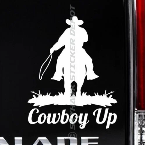 For Cowboy Up Bumper Sticker Vinyl Decal Wild West Western Truck Country fit Car Styling | Автомобили и мотоциклы