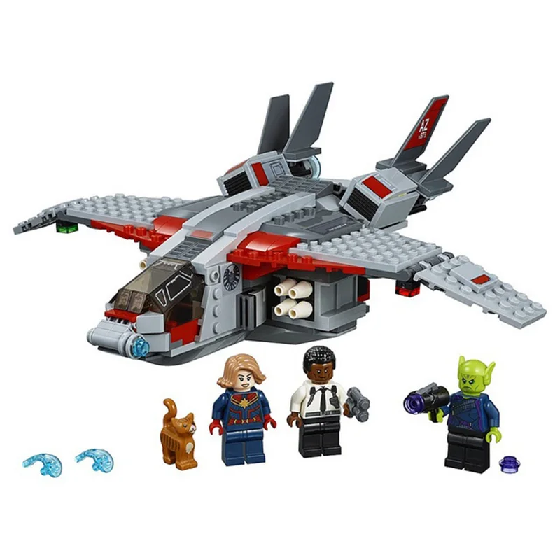 

Super Hero Set Legoing 76127 Captain And Skrull Attack Set Model Building Blocks Bricks Kids Birthday Gifts Toys For Children