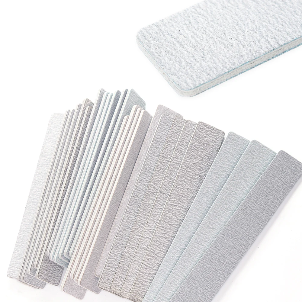 

5pcs/Lot Grey Rectangle Nail Files Double-sided Nail Buffer Block Washable Sandpaper Sponge Manicure Remover Nail Art Tool SAA26