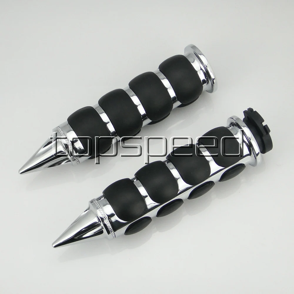 Chrome 1 inch Motorcycle Handlebar Handle Grips For Harley Softail Dyna