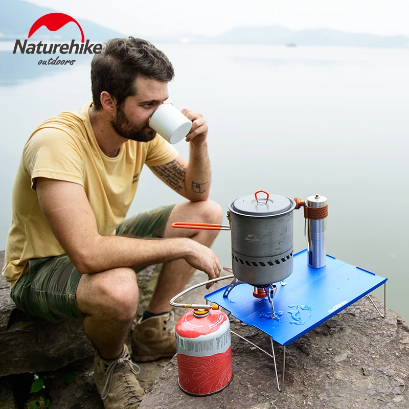 Naturehike ультра-светильник, складной стол из алюминиевого сплава, уличный прочный светильник из нержавеющей стали, стол для кемпинга, портативный чайный столик