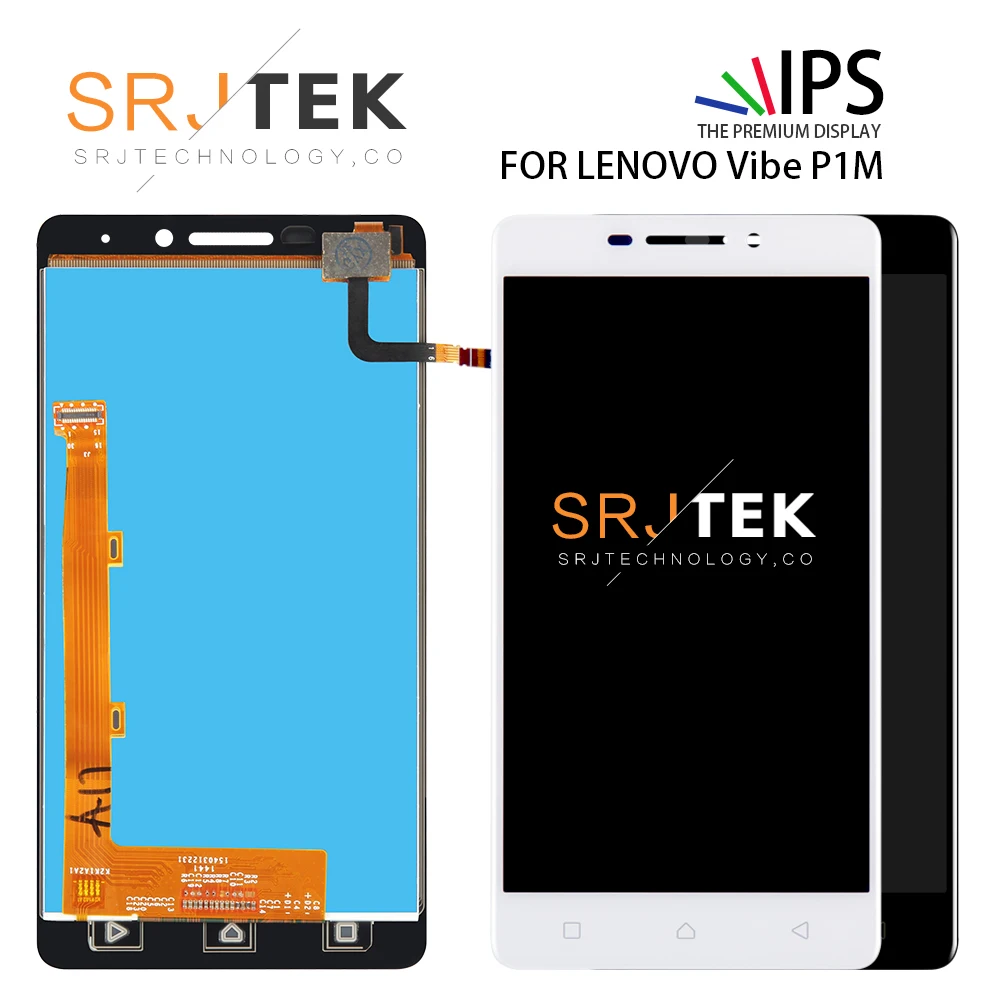 Скидка SRJTEK для lenovo Vibe P1M lcd Vibe P1M дисплей сенсорный экран матрица дигитайзер сенсор стекло с рамкой для lenovo Vibe p1ma40 lcd