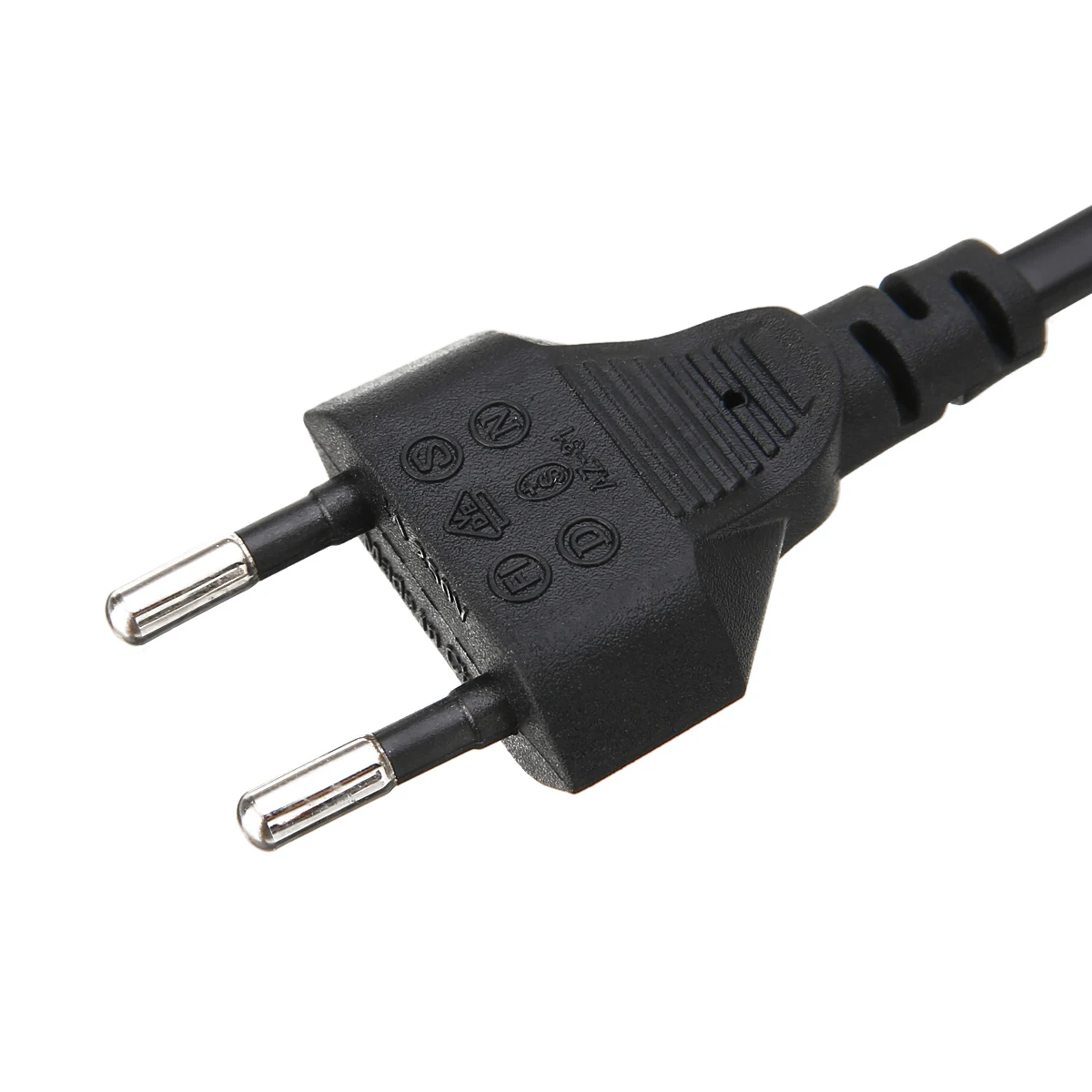Onsale 0.6M 2ft 2-Prong Pin AC EU Power Supply PVC+Copper Cable Cord Lead Wire For Desktop Laptop Black