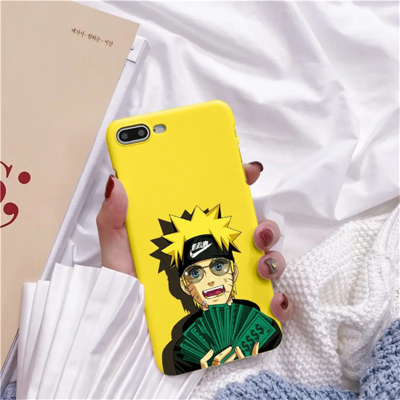 Moda alvio Caso Аниме Наруто для iPhone 7 8 X XR Plus 6 6 s Plus Capa TPU Macio Dos Desenhos Animados Caso de Telefone Coque - Цвет: TPU