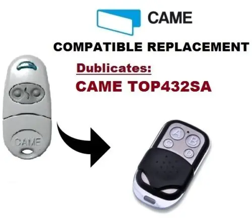 

CAME TOP432SA Universal remote control transmitter replacement clone duplicator 433.92MHz fixed code key fobs