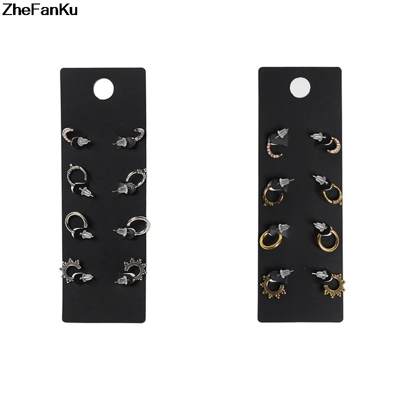 

4 Pairs Hoop Earrings Set Charm Pendant Earring Jewelry Gift For Women Freeshipping