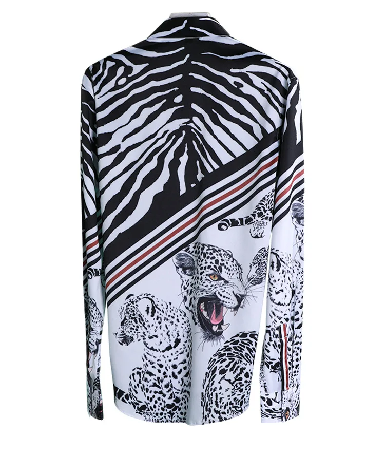Модная мужская рубашка с принтом, с длинным рукавом, тонкая, Chemise homme, высокое качество, деловые мужские рубашки, повседневные мужские рубашки