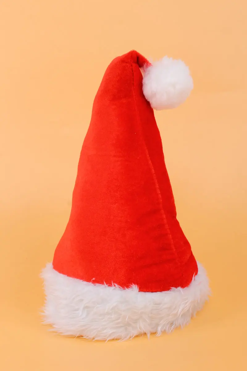 Новые рождественские красные украшения для взрослых, шапка Санта-Клауса, Рождественская шапка, Рождественская шапка, украшение на год